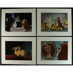 Set of (4) "Lady and the Tramp" Walt Disney Special Edition Commemorative Lithographs