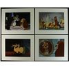 Image 1 : Set of (4) "Lady and the Tramp" Walt Disney Special Edition Commemorative Lithographs