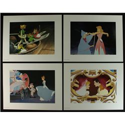 Set of (4) "Cinderella" Walt Disney Special Edition Commemorative Lithographs