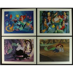 Set of (4) "The Little Mermaid" Walt Disney Special Edition Commemorative Lithographs