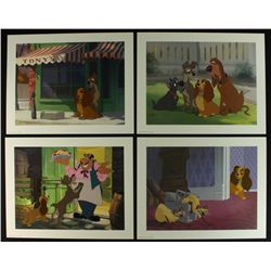 Set of (4) "Lady and The Tramp" Walt Disney Special Edition Commemorative Lithographs