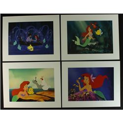Set of (4) "The Little Mermaid" Walt Disney Special Edition Commemorative Lithographs