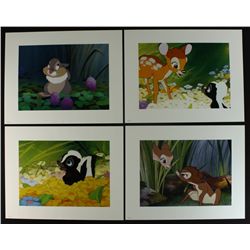 Set of (4) "Bambi" Walt Disney Special Edition Commemorative Lithographs