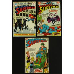 Lot of (3) Vintage 1970s Superman DC Comic Books with #223, #267 & #289