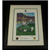 Image 1 : Roger Staubach & Drew Pearson Signed Custom Framed LE Cowboys 26x32 Lithograph (PA LOA)