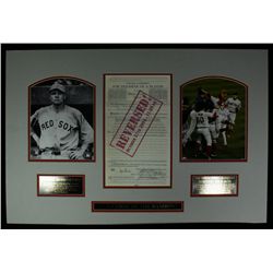 Babe Ruth Red Sox "The Curse of the Bambino" Custom Matted 30x20 Display Piece