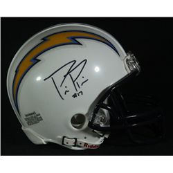Philip Rivers Signed Chargers Mini-Helmet (GA COA)