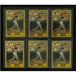 Lot of (6) Barry Bonds 1987 Topps #320 RC