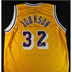 Magic Johnson Signed Lakers Jersey (ASL Hologram & AAA COA)
