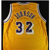 Image 1 : Magic Johnson Signed Lakers Jersey (ASL Hologram & AAA COA)
