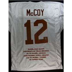 Colt McCoy Signed Texans Stat Jersey (McCoy Hologram)