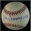 Image 1 : Jim Bunning Signed OML Baseball: Inscribed "HOF 96" (Feller Hologram)
