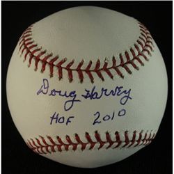 Doug Harvey Signed OML Baseball: Inscribed "HOF 2010" (Feller Hologram)