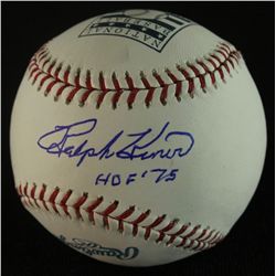 Ralph Kiner Signed OML Baseball: Inscribed "HOF '75" (Feller Hologram)