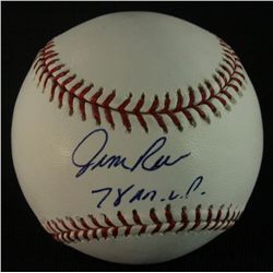 Jim Rice Signed OML Baseball: Inscribed "78 MVP" (GA COA)