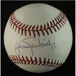 Johan Santana Signed OML Baseball (Steiner COA)
