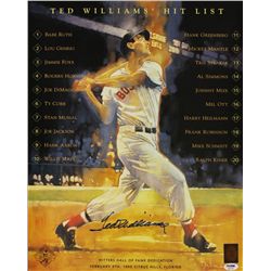 Ted Williams Signed Red Sox 16x20 Photo (Green Diamond & PSA COA)