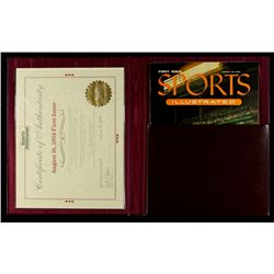 First Issue of Sports Illusrated Magazine From 1954 Featuring Eddie Matthews (SI LOA)