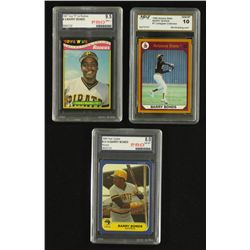 Lot of (3) Graded Barry Bonds Cards
