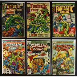 Lot of (6) Vintage Fantastic Four Marvel Comic Books From The 1960's & 1970's