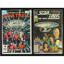 Lot of (2) Vintage Star Trek Comic Books Including First Issue From The 1980's