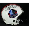 Image 1 : Jerry Rice Signed Hall Of Fame Mini Helmet: Inscribed "HOF 2010" (Rice Hologram)