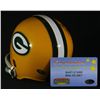 Image 2 : Bart Starr Signed Packers Mini Helmet: Inscribed "MVP SB I,II" & "HOF '77" (Mounted Memories COA)