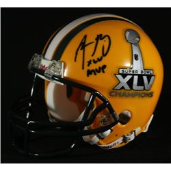 Aaron Rodgers Signed Packers Super Bowl Mini Helmet: Inscribed "XLV MVP" (Steiner COA)