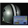 Image 2 : Roger Staubach Signed Cowboys Mini Helmet: Inscribed "HOF 85" (Mounted Memories COA)