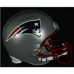 Tom Brady Signed Patriots Full-Size Helmet: Inscribed "SB 36 MVP" (Mounted Memories COA)