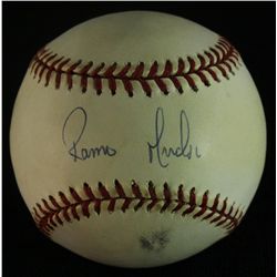 Ramiro Mendoza Signed OML Baseball (Steiner COA)