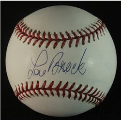Lou Brock Signed ONL Baseball (MLB Hologram)