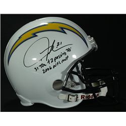 LaDainian Tomlinson Signed Chargers Full-Size Helmet: Multiple Inscriptions (Tomlinson Hologram)