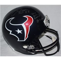 Arian Foster Signed Full-Size Texans Helmet: Inscribed "2010 Rushing Champ" & "1,616 Yards" (JSA COA