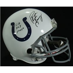 Peyton Manning Signed Colts Full-Size Helmet: Inscribed "SB XLI MVP" (Steiner COA)