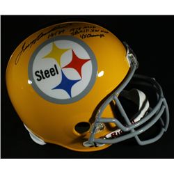 Terry Bradshaw Signed Steelers Full-Size Helmet: 4 Inscriptions (JSA COA)