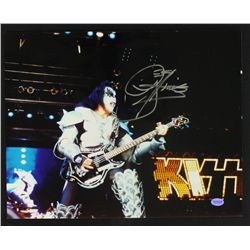 Gene Simmons Signed Kiss 11x14 Photo (Tracercode COA)