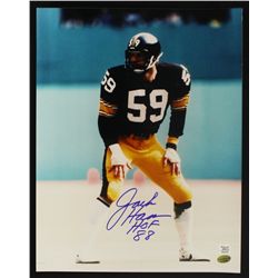 Jack Ham Signed Steelers 11x14 Photo: "HOF 88" (Tracercode COA & AR COA)