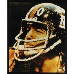 Sam Huff Signed Giants 16x20 Photo: Inscribed "HOF 1982" (Tracercode COA & AR COA)