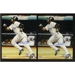 Lot of (2) Gary Sheffield Yankees 8x10 Photos (Sheffield Hologram)