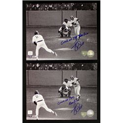 Lot of (2) Bucky Dent Yankees 8x10 Photos: Inscribed "Curse of The Bambino" (MAB & AR COA)