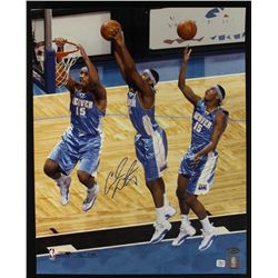 Carmello Anthony Signed Nuggets 16x20 Photo (AR COA)