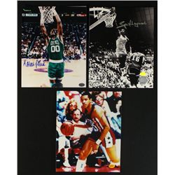 (3) Signed NBA Legend 8x10 Photos with Robert Parish, Otis Birdsong & Spencer Haywood (Tracercode)
