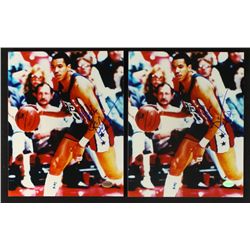 Lot of (2) Signed Otis Birdsong Nets 8x10 Photos (Tracercode Hologram)