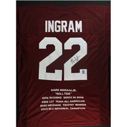 Mark Ingram Signed Alabama Stat Jersey (Ingram Hologram)