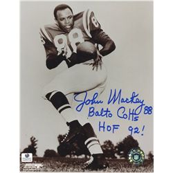 John Mackey Signed Colts 8x10 Photo: Inscribed "Balto Colts" & "HOF 92!" (GA COA)
