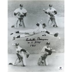 Clete Boyer Signed Yankees 8x10 Photo: Inscribed "W.S. Play 1961" (GA COA)