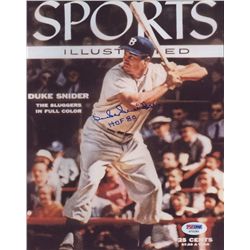 Duke Snider Signed 8x10 Red Sox Sports Illustrated Photo: Inscribed "HOF 80" (PSA COA)