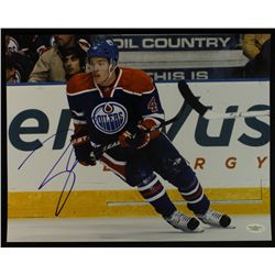 Taylor Hall Signed Oilers 11x14 Photo (JSA COA)