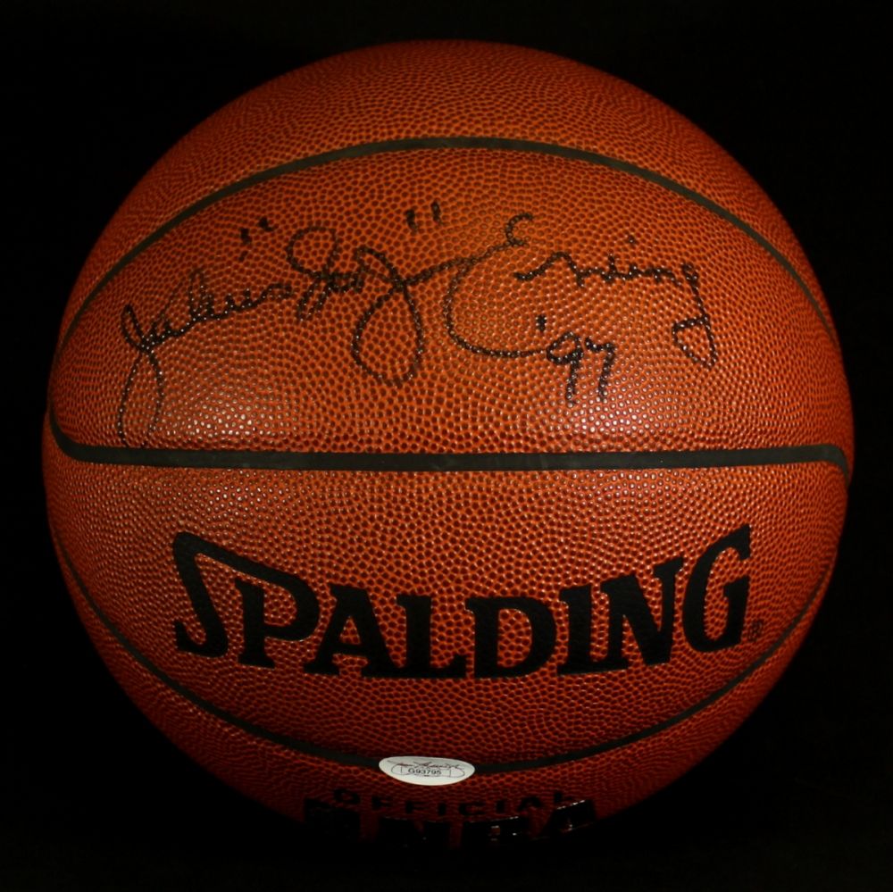 dr j signed basketball